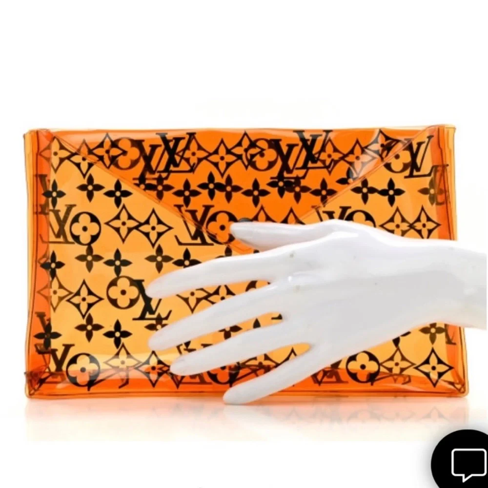 Authentic Louis Vuitton Monogram Clear Clutch Pouch